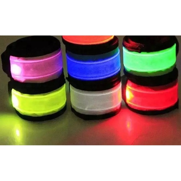 Slap Wristband Jogging Safety Led Lighted Running Waterproof Sports Armband 2/pk - Picture 2 of 6